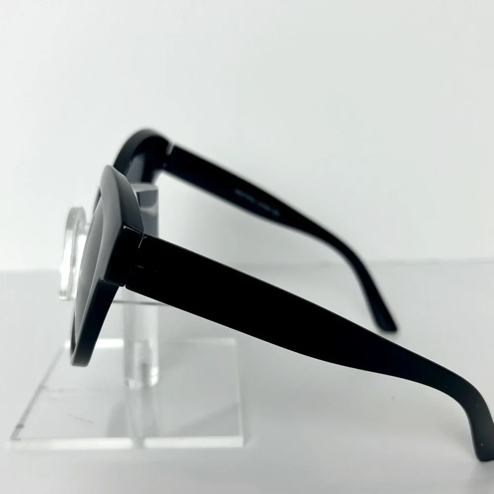 Sunglasses Women's Black Polarized Oversized Cat Eye Shades NEW